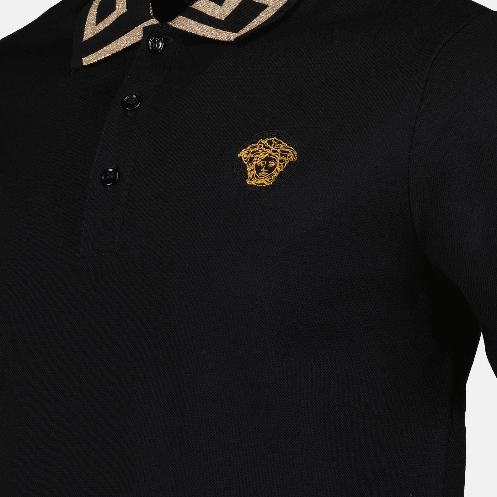 Polos Polo Medusa Greca Versace Negro Homme