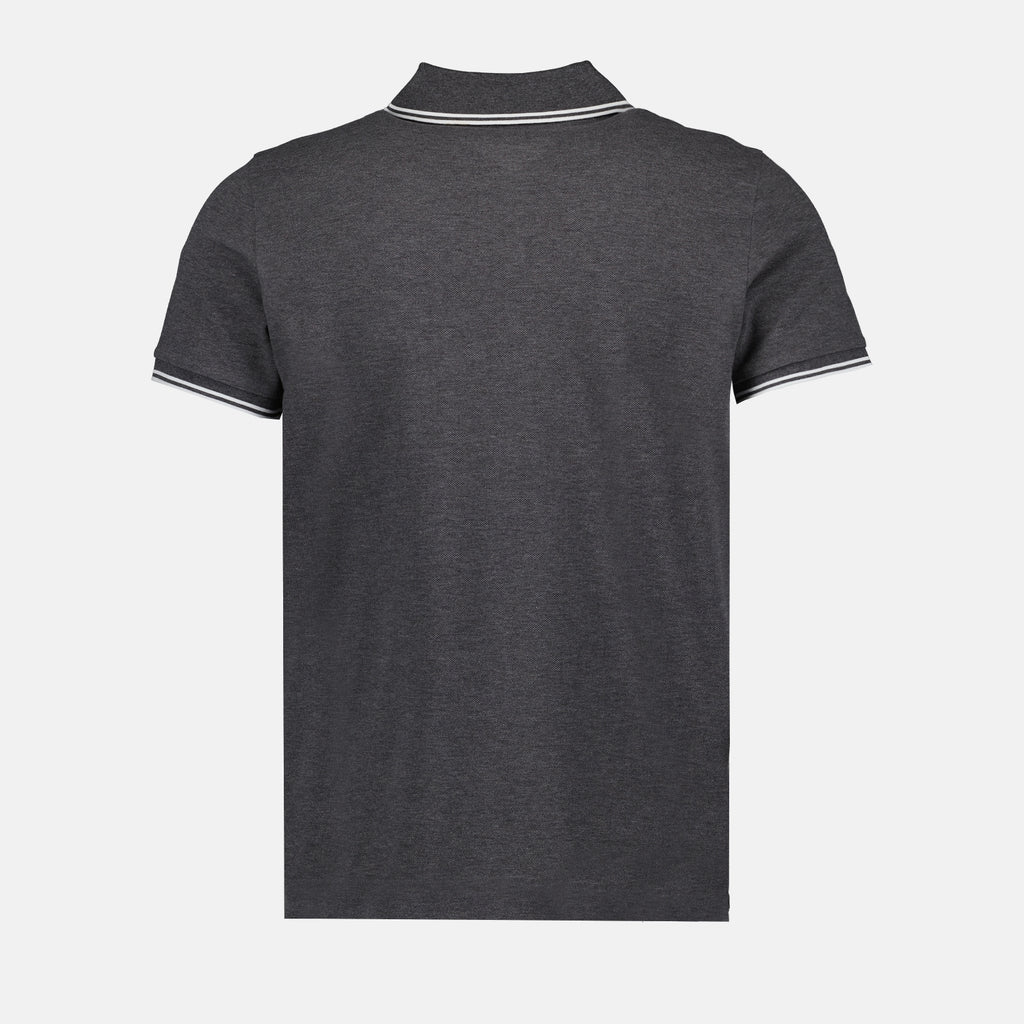 Polos Polo à logo et liseré Moncler Cinza Homme