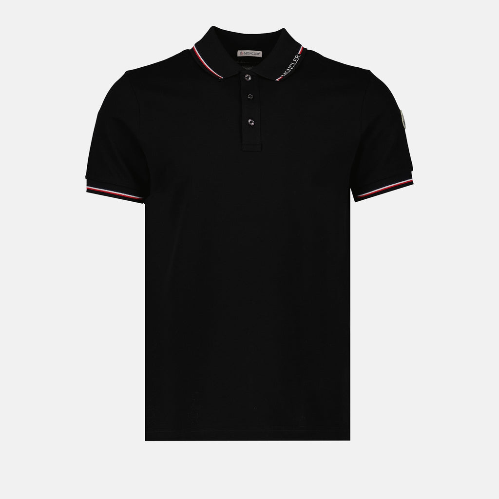 Polos Polo à logo et liseré Moncler Preto Homme