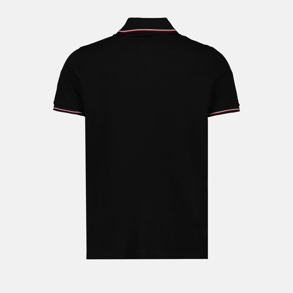 Polos Polo à logo et liseré Moncler Preto Homme