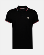 Polos Polo à logo et liseré Moncler Negro Homme