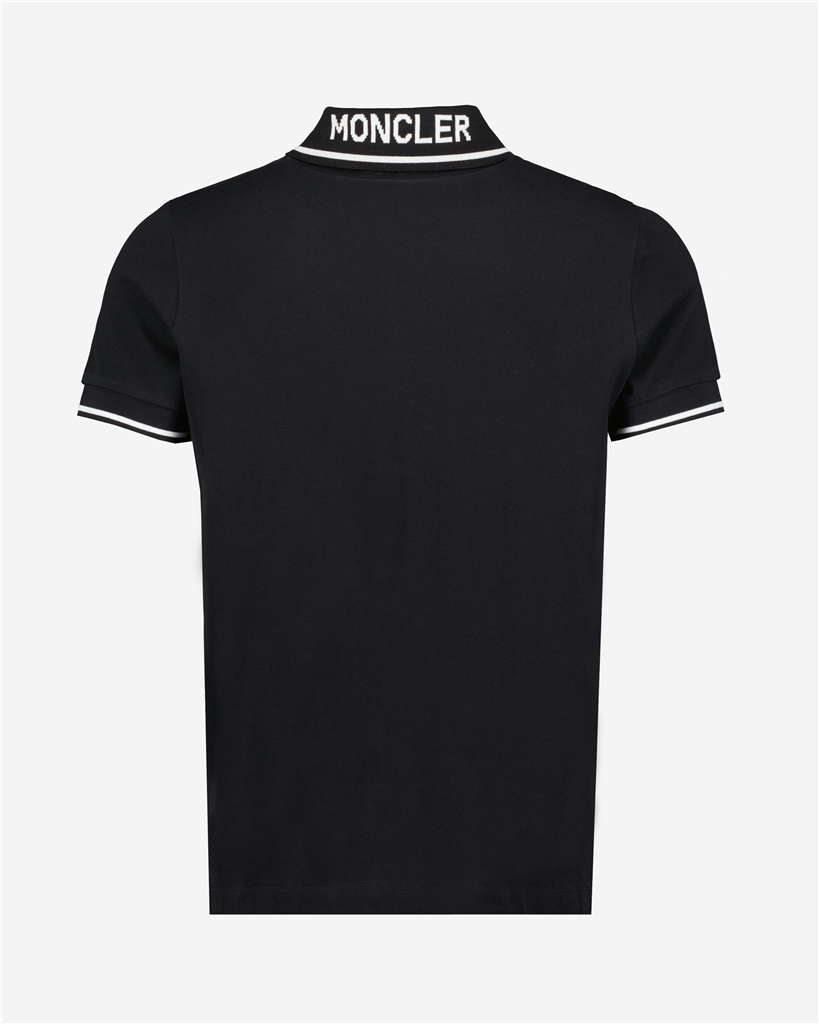 Polos Polo à logo et liseré Moncler Negro Homme