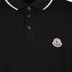 Polos Polo à logo et liseré Moncler Preto Homme