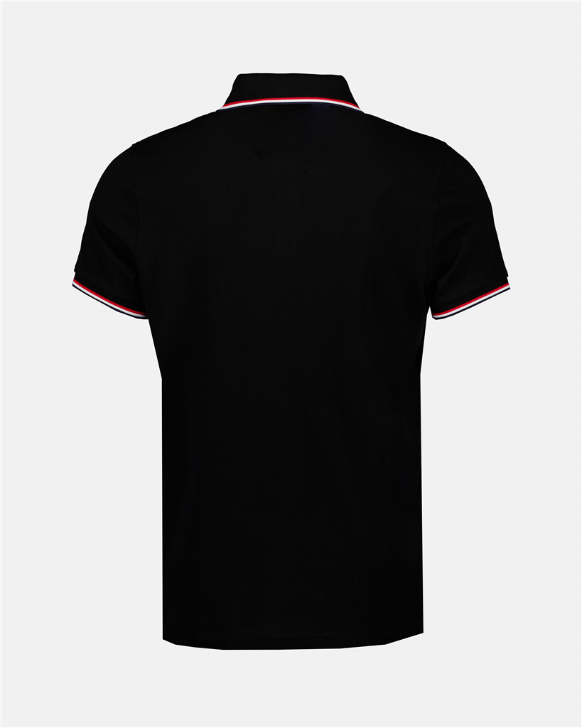 Polos Polo à logo et liseré Moncler Negro Homme
