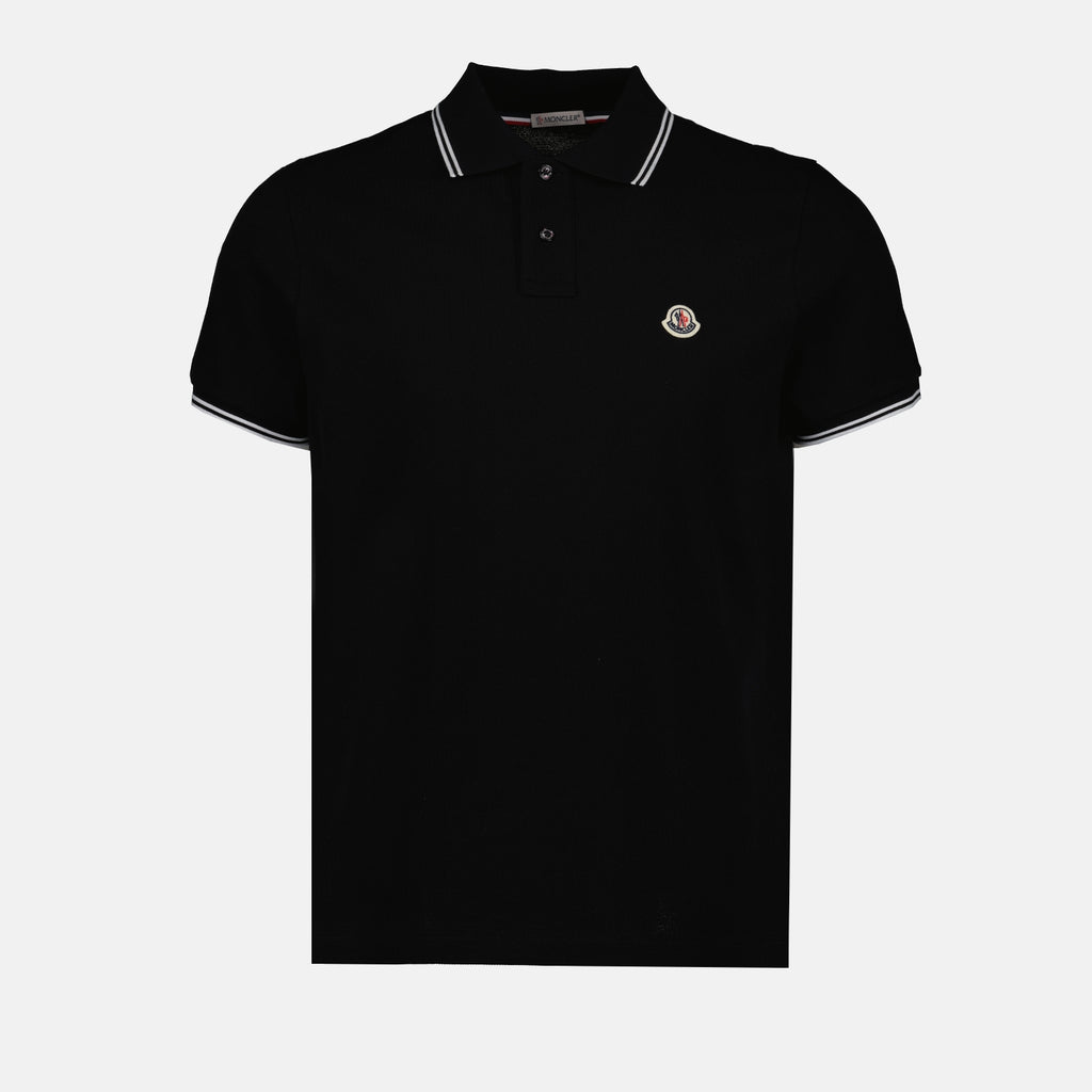 Polos Polo à logo et liseré Moncler Preto Homme