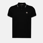 Polos Polo à logo et liseré Moncler Preto Homme