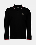 Polos Polo à logo et liseré Moncler Negro Homme