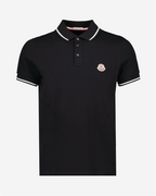 Polos Polo à logo et liseré Moncler Preto Homme