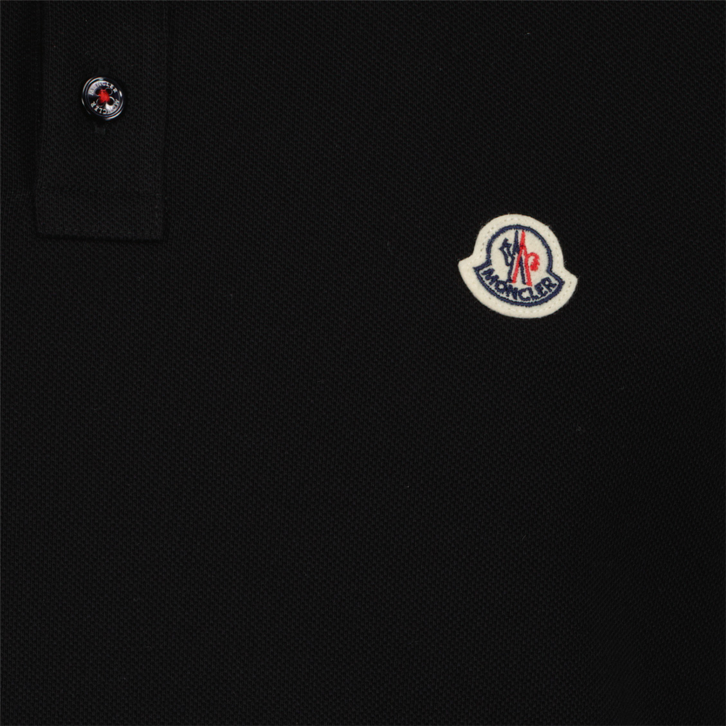 Polos Polo à logo et liseré Moncler Negro Homme