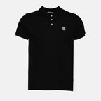 Polos Polo à logo Moncler Negro Homme