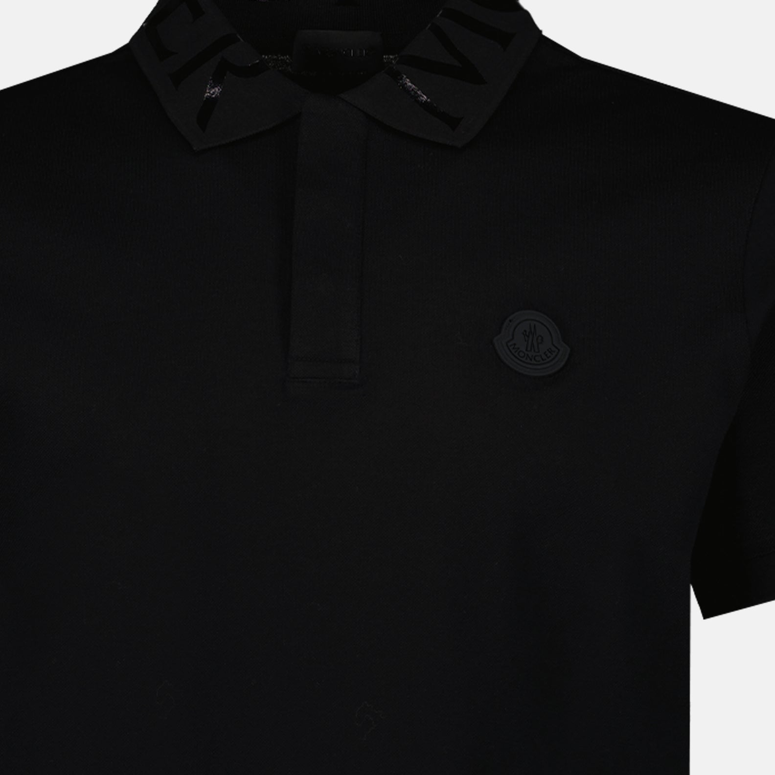 Polos Polo à logo Moncler Negro Homme