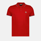 Polos Polo à logo et liseré Rouge Moncler Rojo Homme