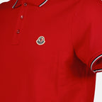 Polos Polo à logo et liseré Rouge Moncler Rojo Homme