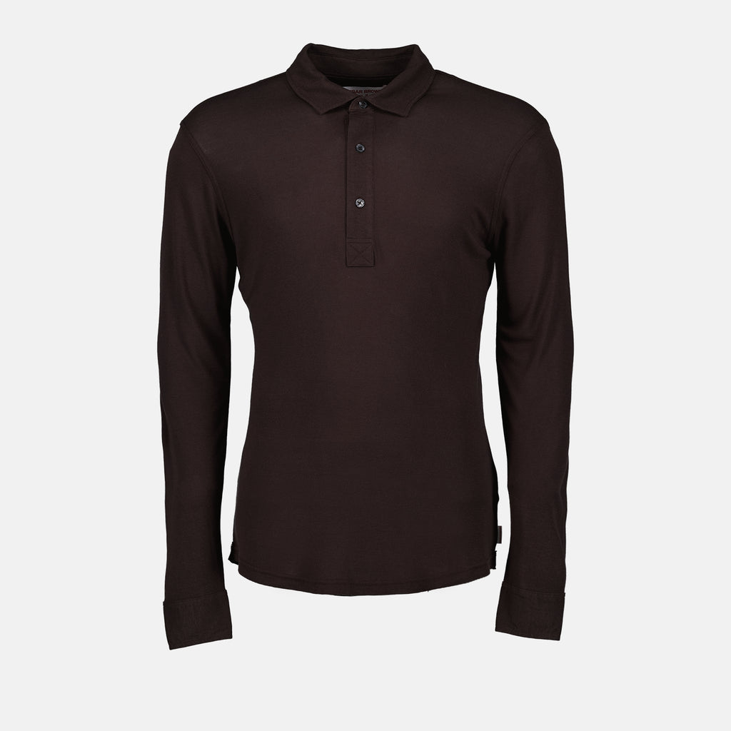 Polos Polo Sebastian en cachemire Orlebar Brown Marrón Homme
