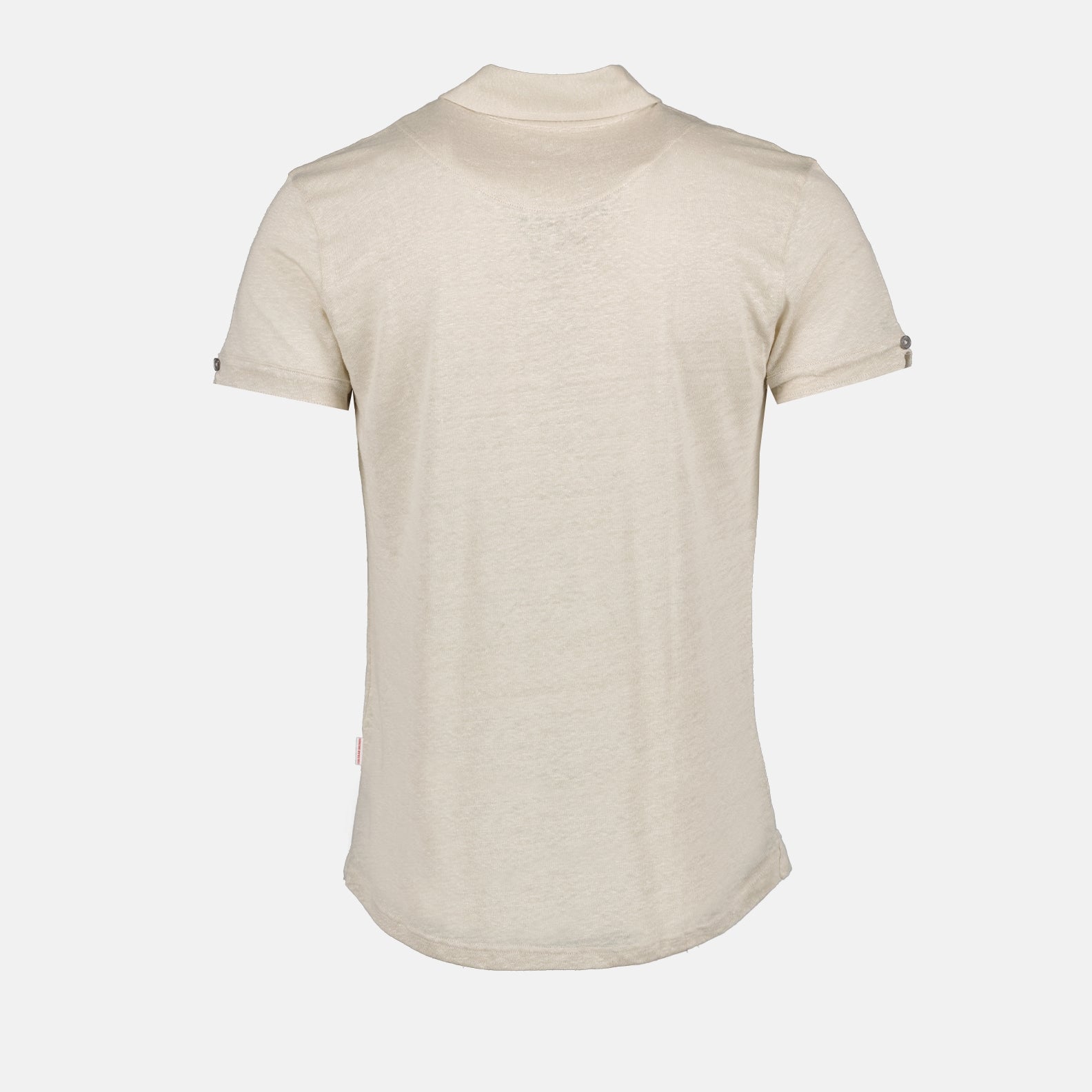 Polos Polo Sebastian en lin Orlebar Brown Beige Homme