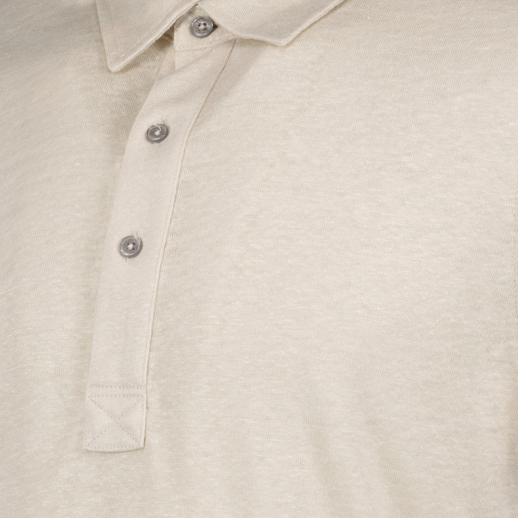 Polos Polo Sebastian en lin Orlebar Brown Bege Homme