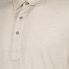 Polos Polo Sebastian en lin Orlebar Brown Bege Homme