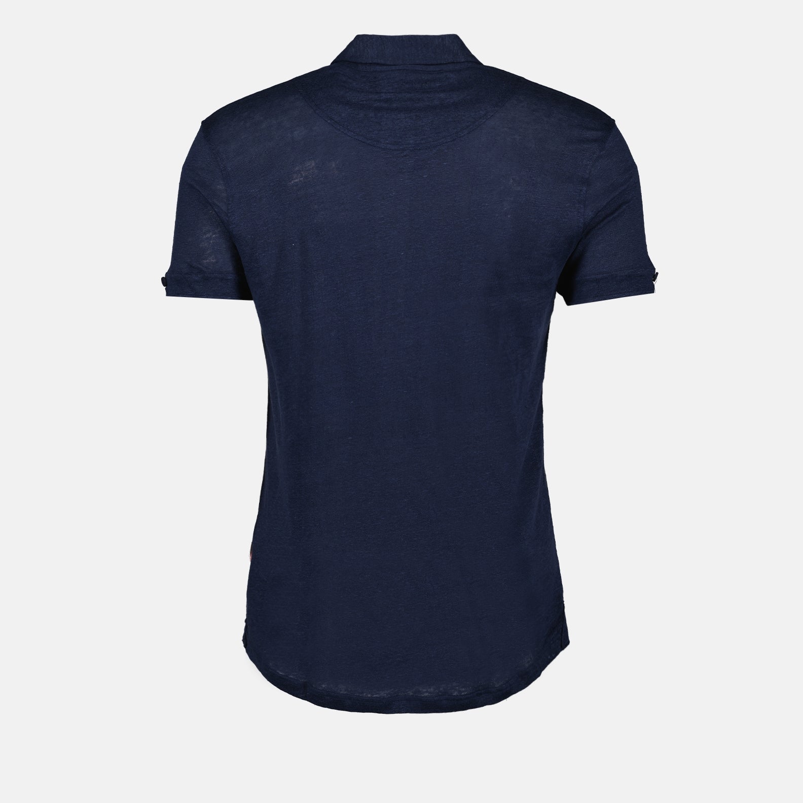 Polos Polo Sebastian en lin Orlebar Brown azul oscuro Homme