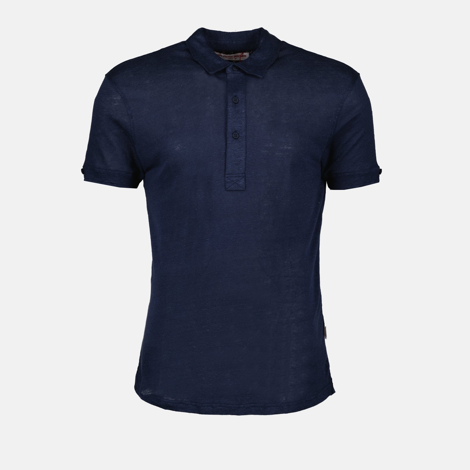 Polos Polo Sebastian en lin Orlebar Brown azul oscuro Homme