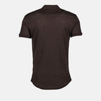 Polos Polo Sebastian en lin Orlebar Brown Marron Homme