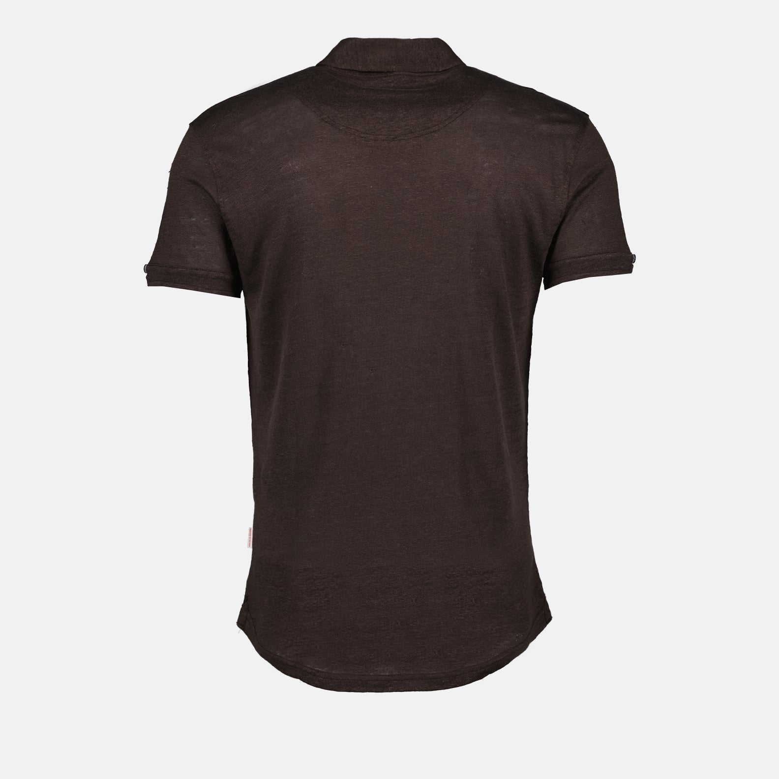 Polos Polo Sebastian en lin Orlebar Brown Marrón Homme