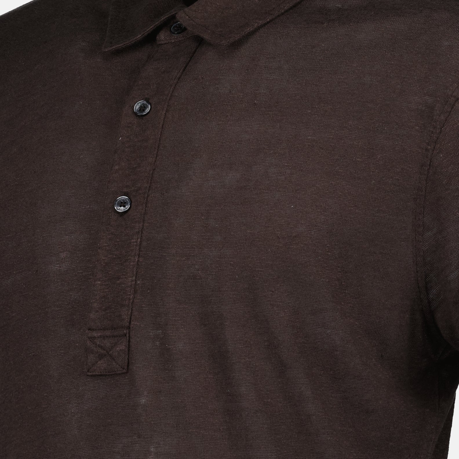 Polos Polo Sebastian en lin Orlebar Brown Marrón Homme