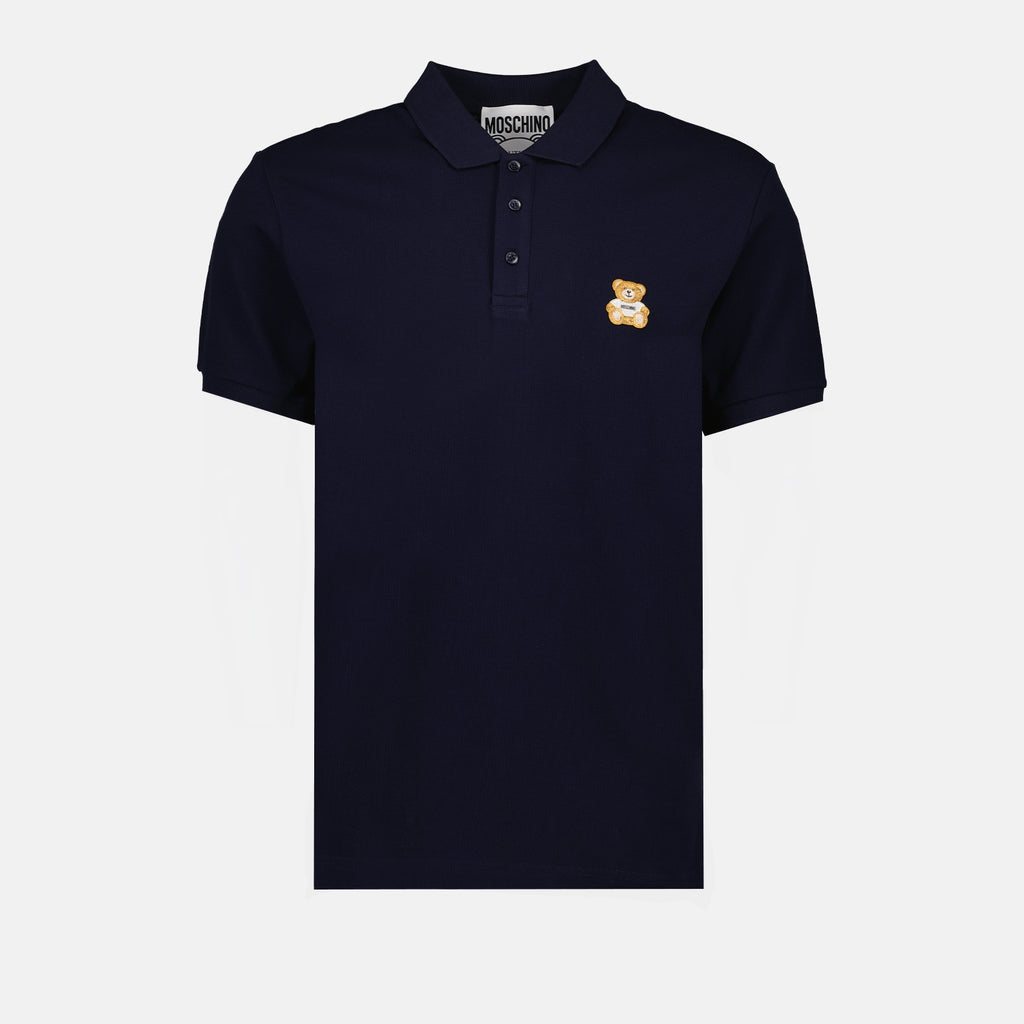 Polos Polo Teddy Moschino Bleu Homme
