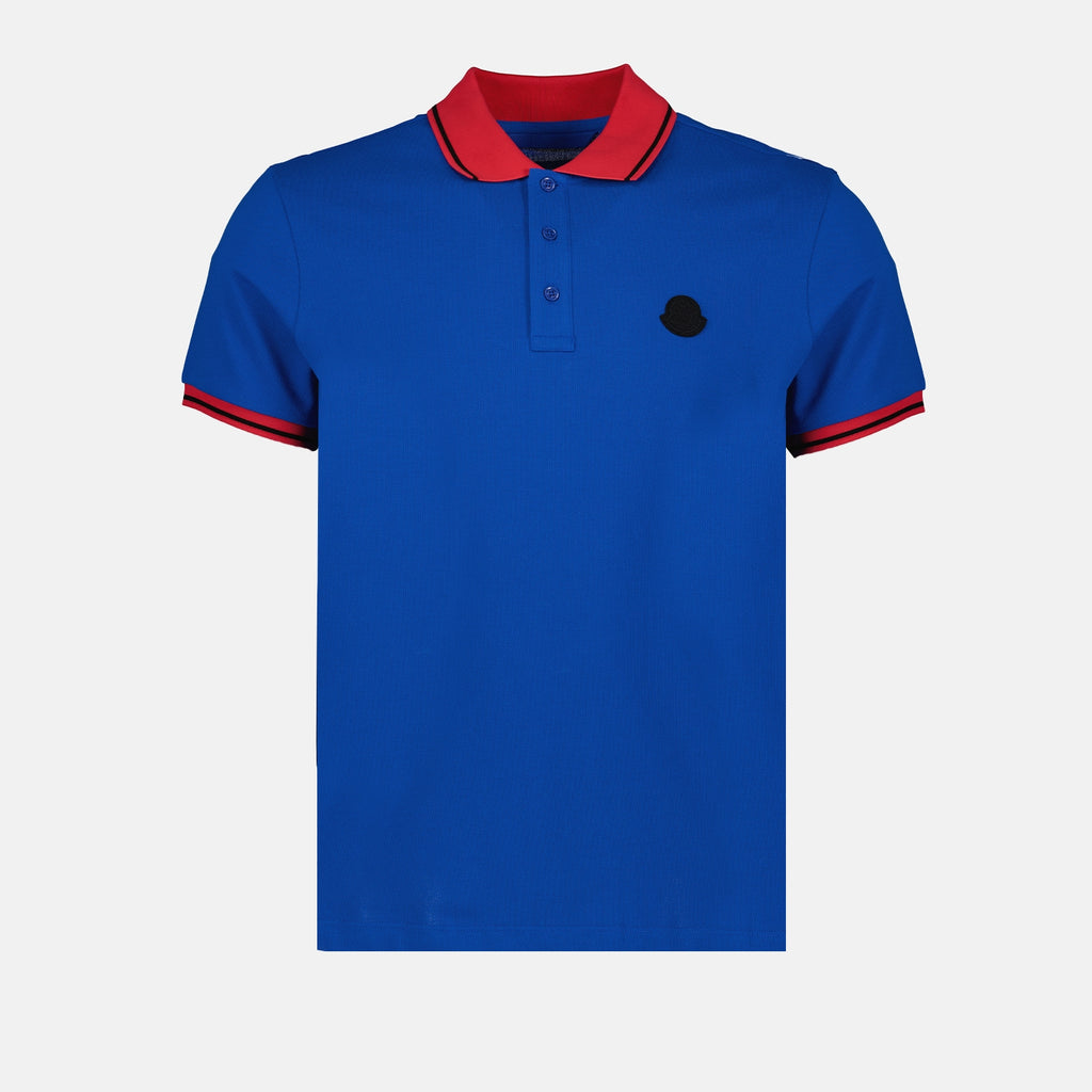 Polos Polo tricolore Moncler Bleu Homme