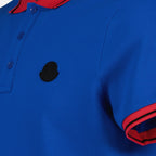 Polos Polo tricolore Moncler Bleu Homme