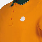 Polo Polo tricolore Moncler Arancia Homme