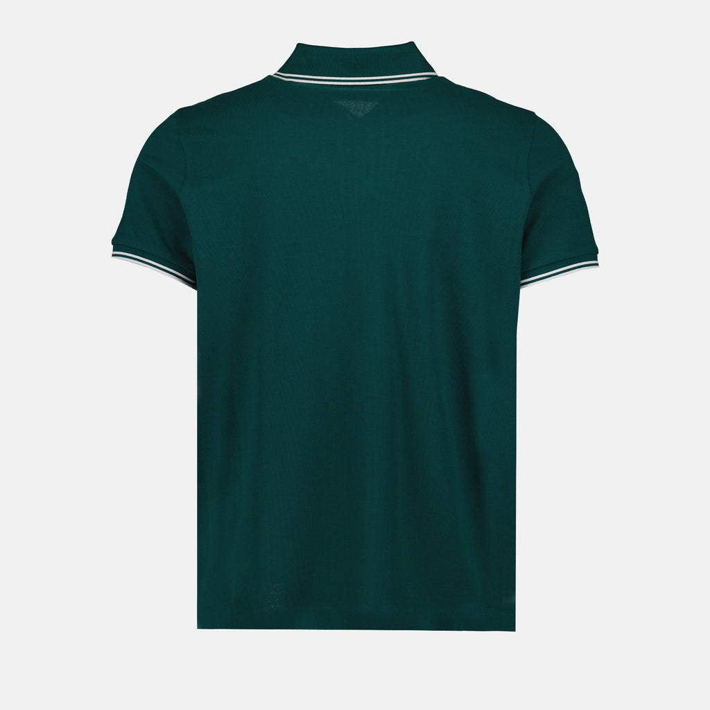 Polos Polo à logo et liseré Moncler Verde Homme