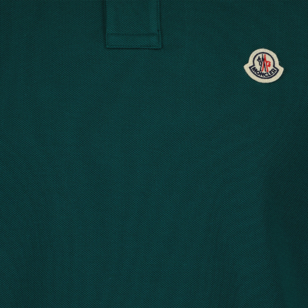 Polos Polo à logo et liseré Moncler Verde Homme
