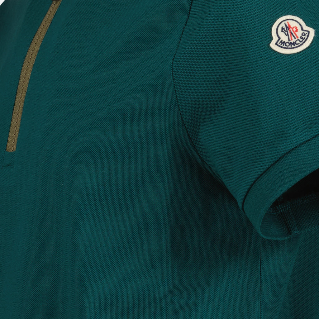 Polos Polo zippé Moncler Verde Homme