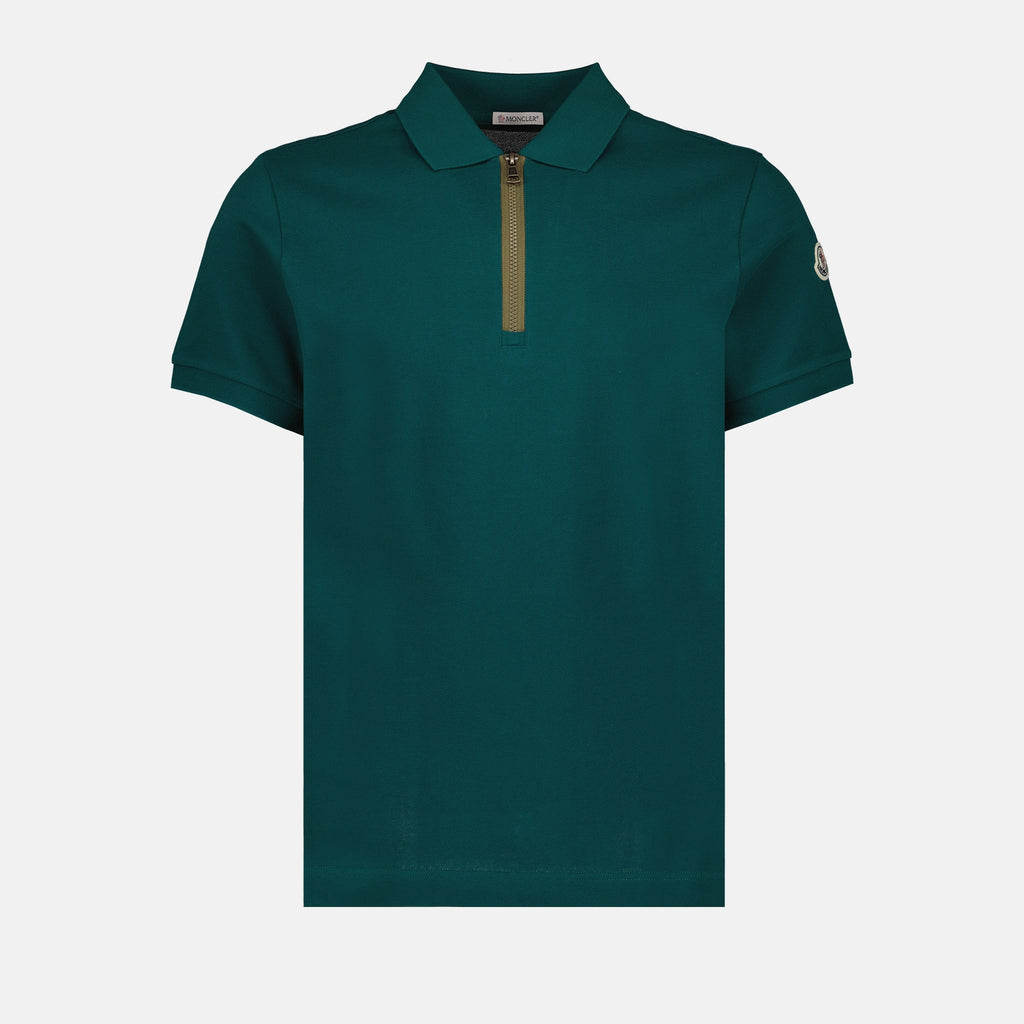 Polos Polo zippé Moncler Verde Homme