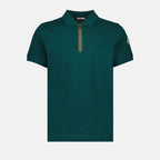 Polos Polo zippé Moncler Verde Homme