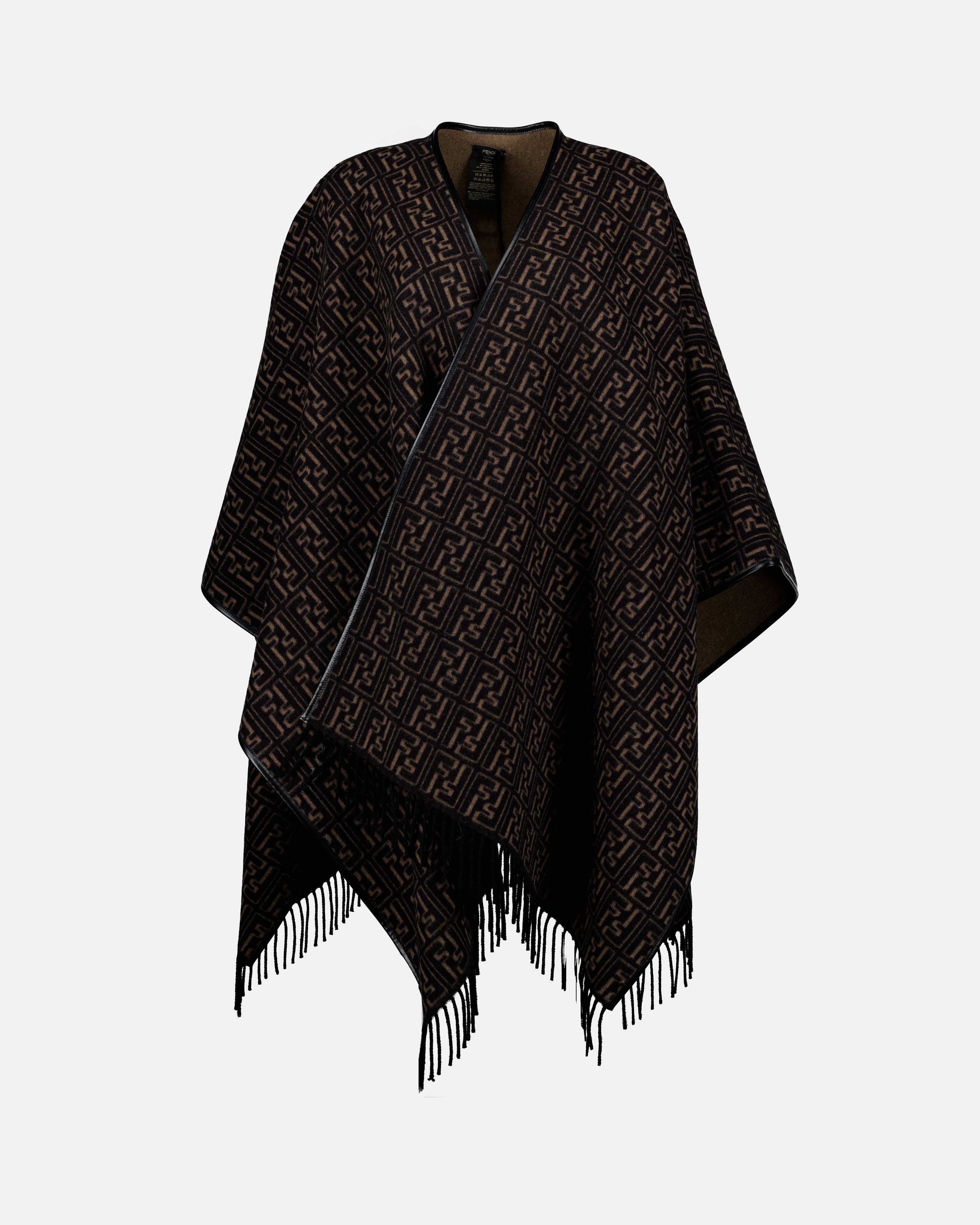 Vestes Poncho FF Fendi Marron Unisexe