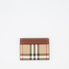 Petite maroquinerie Porte-cartes à carreaux Burberry Beige Femme