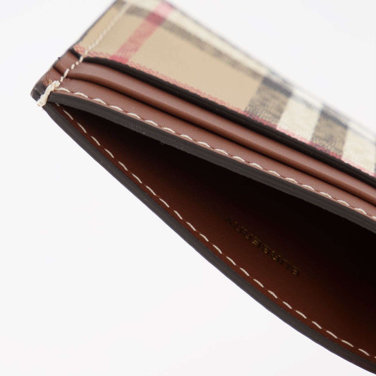 Petite maroquinerie Porte-cartes à carreaux Burberry Beige Femme