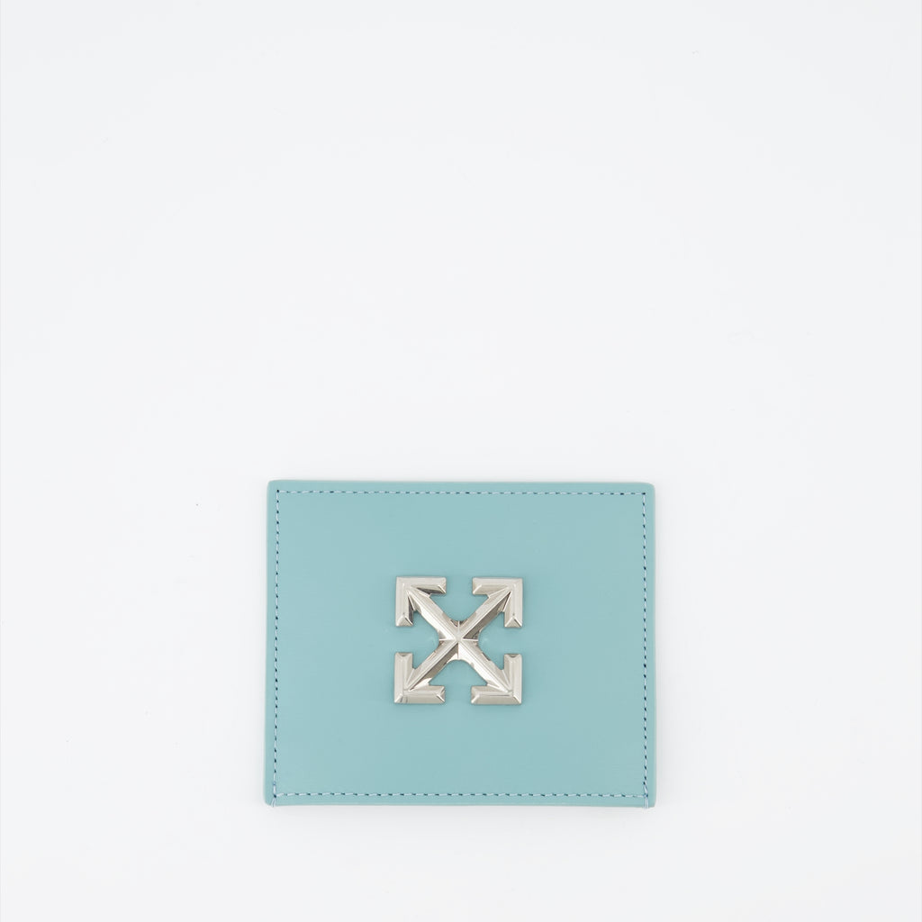 Small leather goods Jitney card holder Off-White Blue Women
