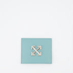 Small leather goods Jitney card holder Off-White Blue Women