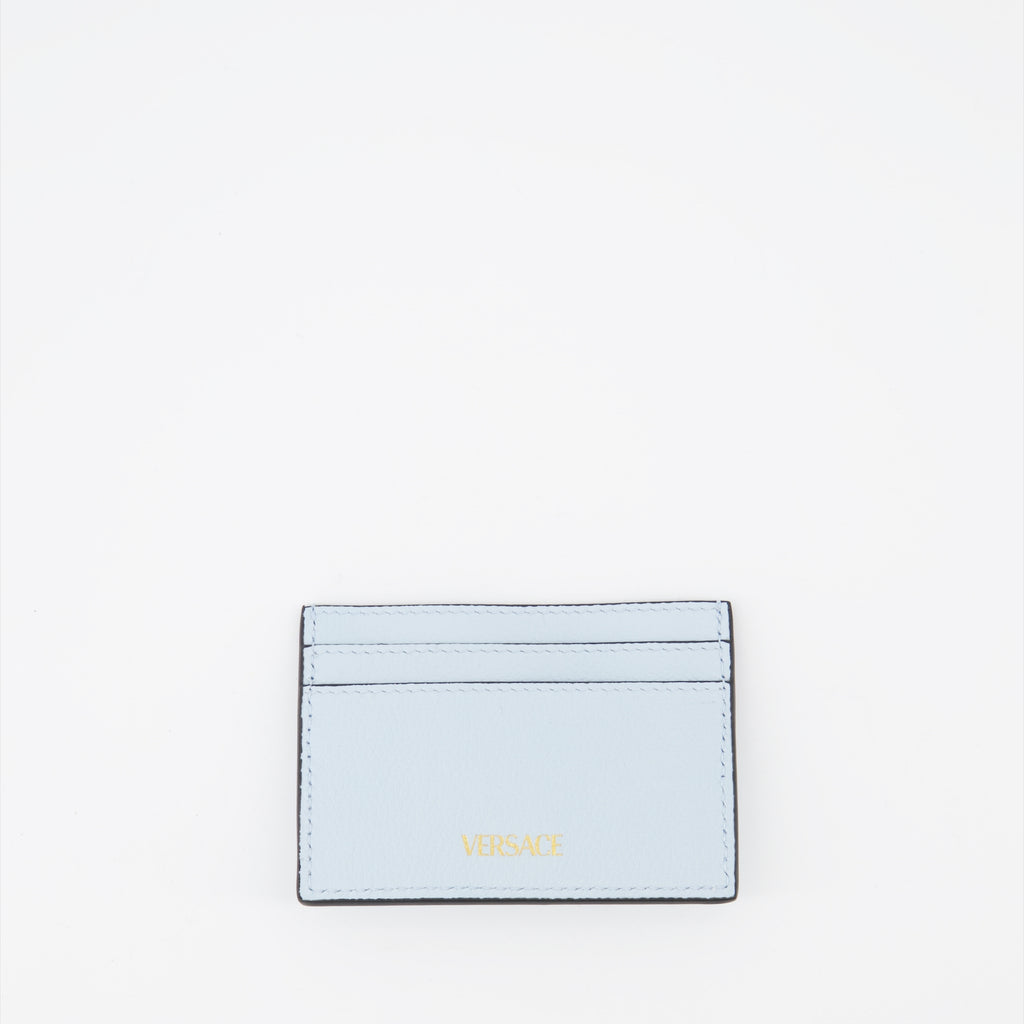 スモールレザーグッズ ラ・メドゥーサ カードホルダー Versace 青 女性
