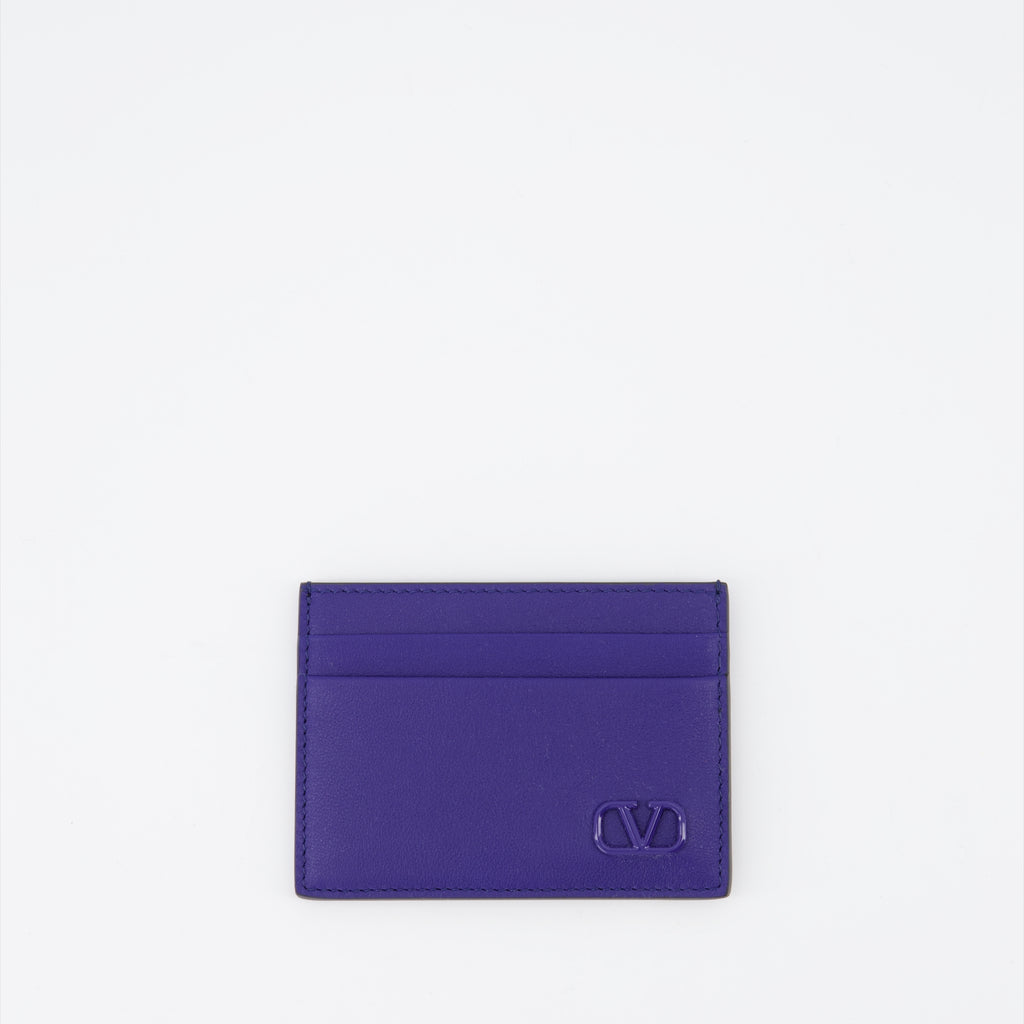 スモールレザーグッズ Vロゴカードホルダー Valentino Garavani 青 男