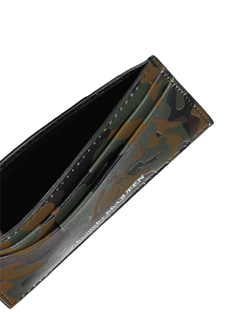Pequeños artículos de cuero Porte-cartes camouflage Alexander McQueen Verde Homme