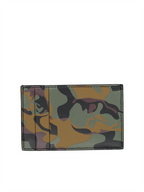 Pequeños artículos de cuero Porte-cartes camouflage Alexander McQueen Verde Homme