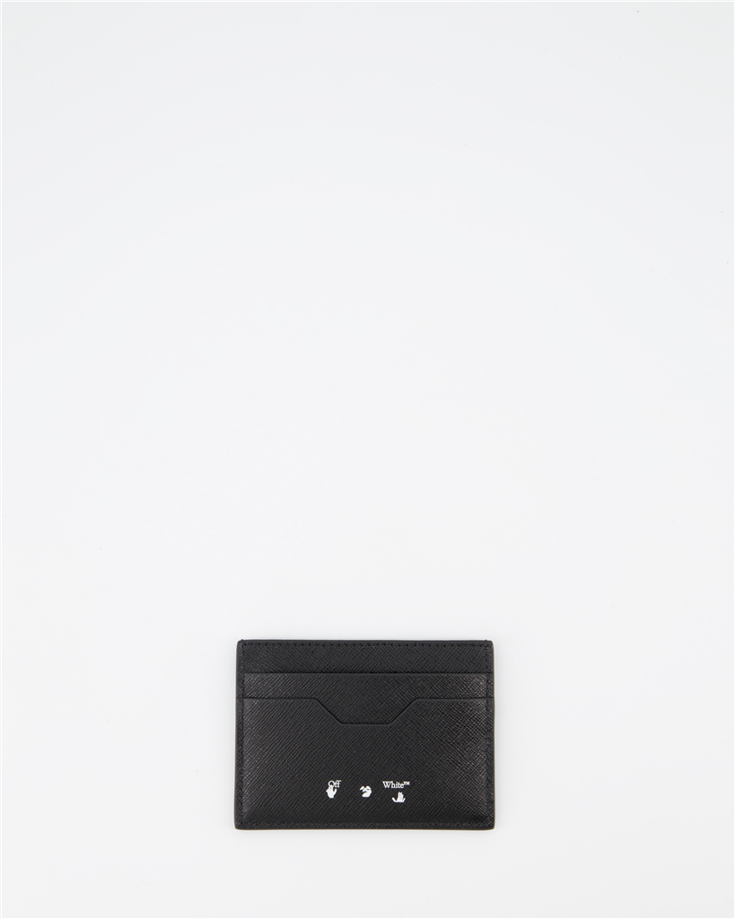 Pequeños artículos de cuero Porte-cartes Diag Off-White Negro Homme