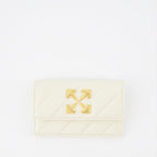 Pequeños artículos de cuero Porte-cartes en cuir Off-White Blanco Femme