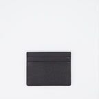 スモールレザーグッズ グレインレザーカードホルダー Palm Angels 黒 男