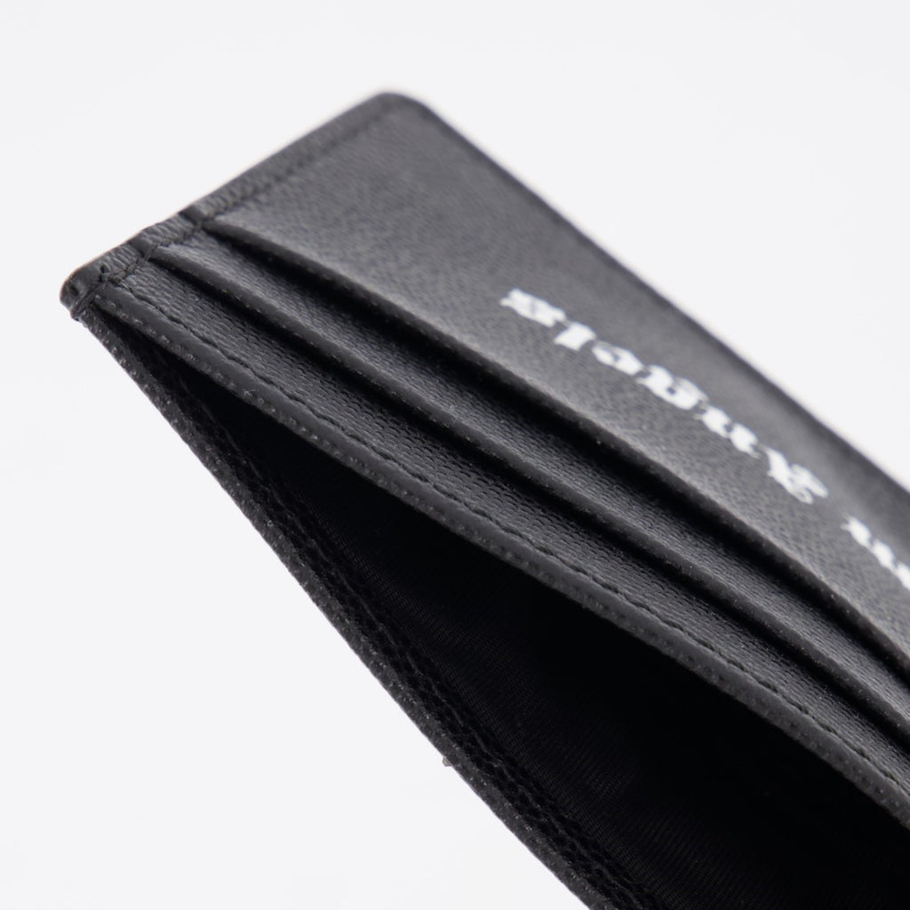 スモールレザーグッズ グレインレザーカードホルダー Palm Angels 黒 男