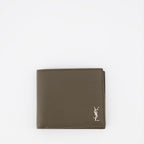 スモールレザーグッズ グレインレザーカードホルダー Saint Laurent 緑 男