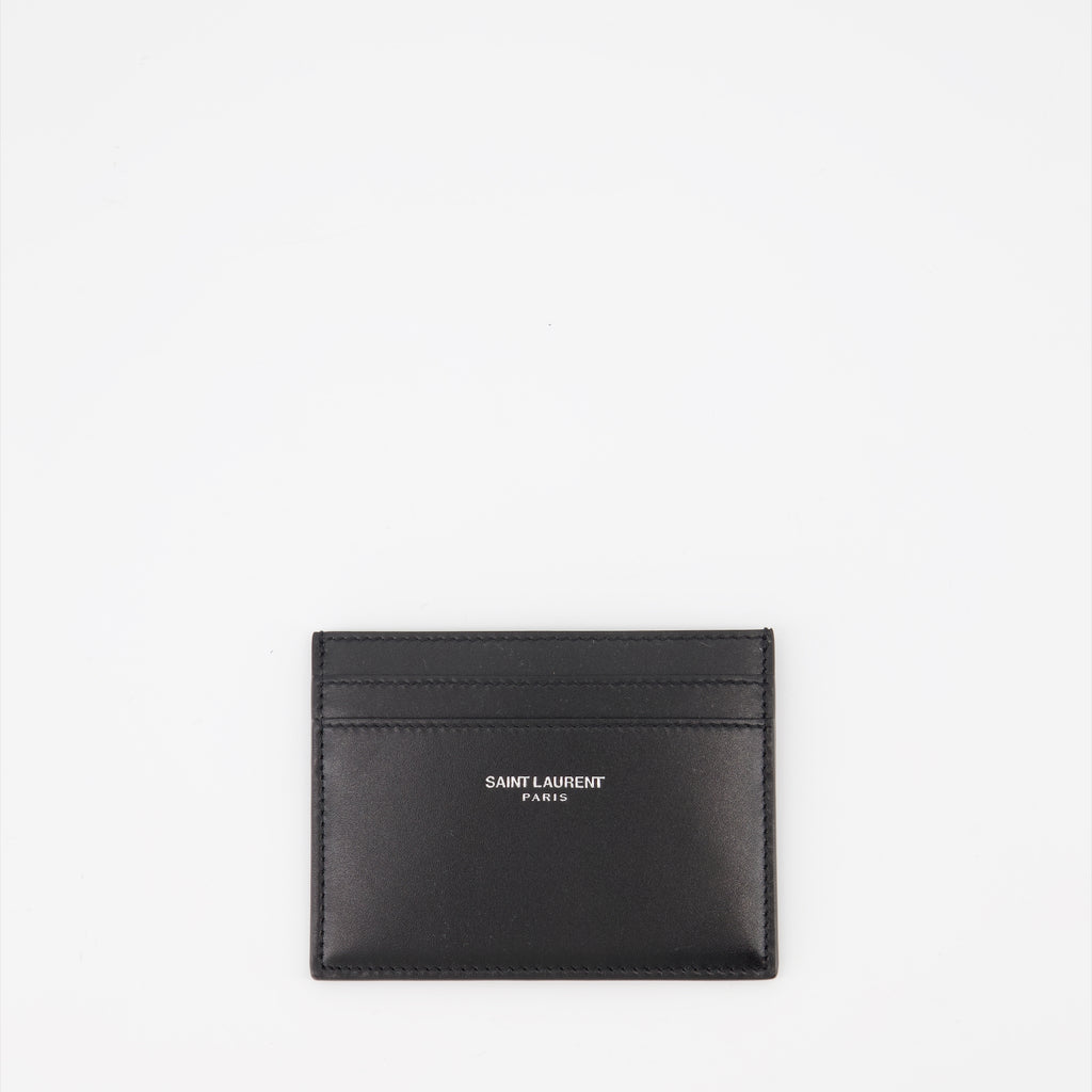 Petite maroquinerie Porte-cartes en cuir Saint Laurent Noir Homme